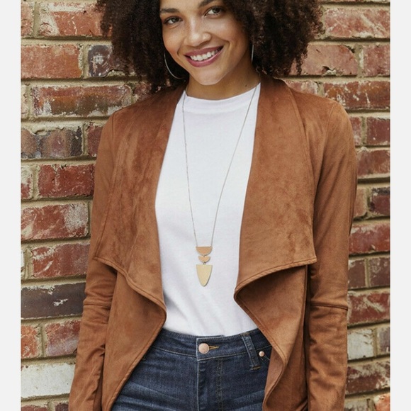 Matilda Jane Good Hart LARGE Cordell Jacket Moto Waterfall Front Burnt Orange - Picture 5 of 7